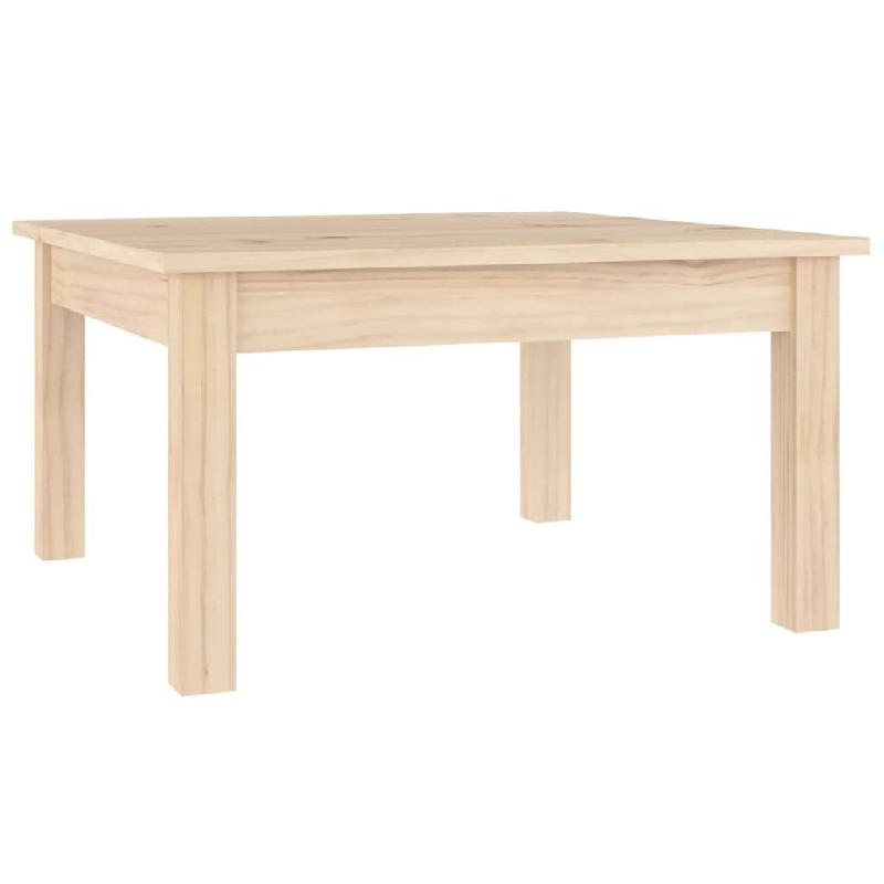 VidaXL Table basse 55x55x30 cm Bois massif de pin Modèle Luna Horizon - 814229_0