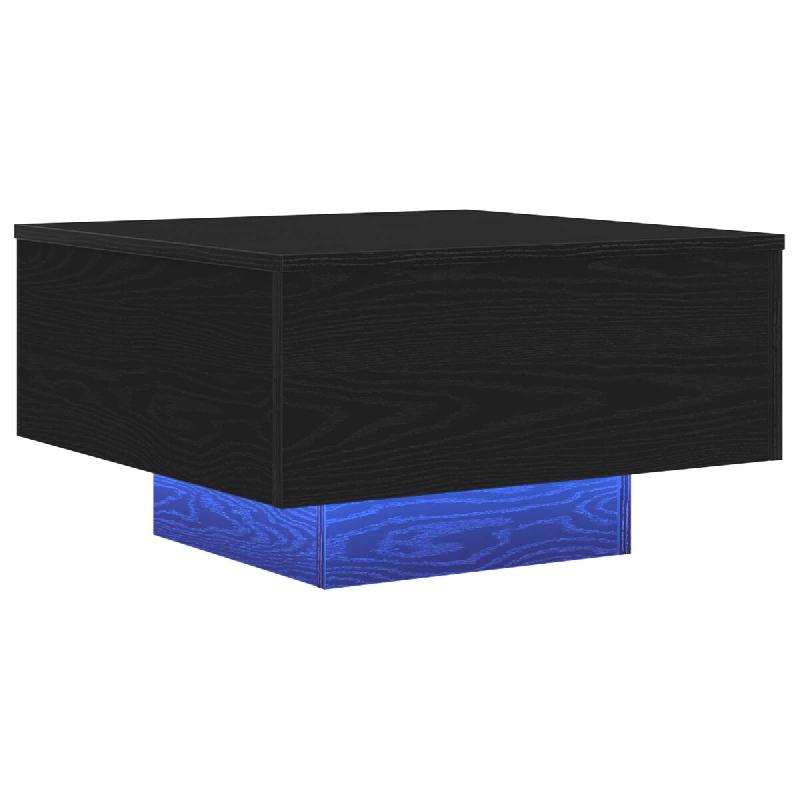 VidaXL Table basse Chêne noir 55 x 55 x 31 cm Bois d'ingénierie Modèle Étoile Élite - 862996_0