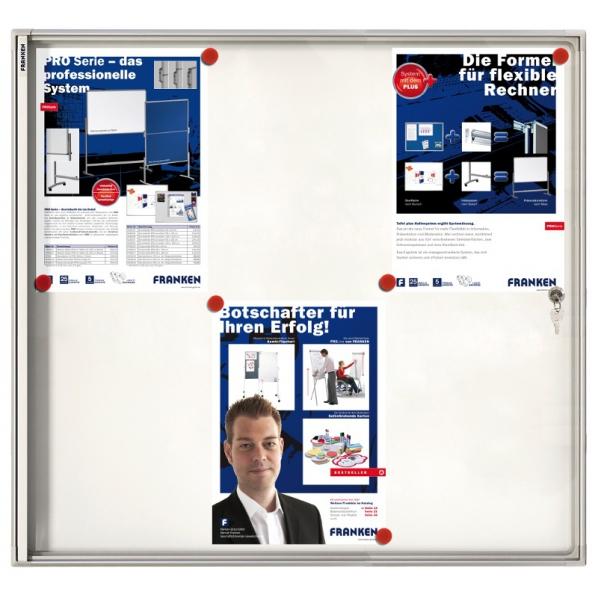 Vitrine intérieure Value Line 6 x A4 - fond magnétique - fixation paysage ou portrait - Marque Rolléco_0