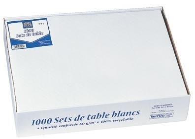 1000 SETS DE TABLE GAUFRÉS BLANC