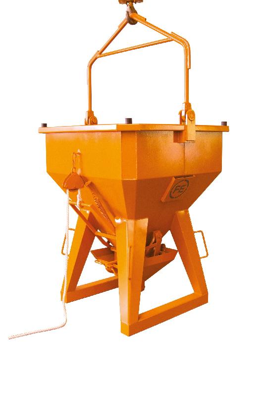 Benne à béton à tuyau - Réceptacle de laitance central 1034 - Contenance 2500L - Eichinger_0
