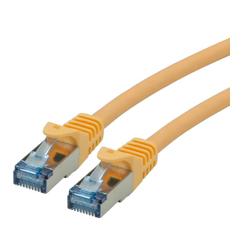 Cordon ROLINE S/FTP(PiMF) Cat.6A / 10 Gigabit, LSOH, Component Level, jaune, 1 m_0