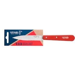 Couteau cranté N°113 Rouge Paysage -  Autre Bois Opinel 19.4x1.9 cm - rouge Bois massif 3123840031199_0