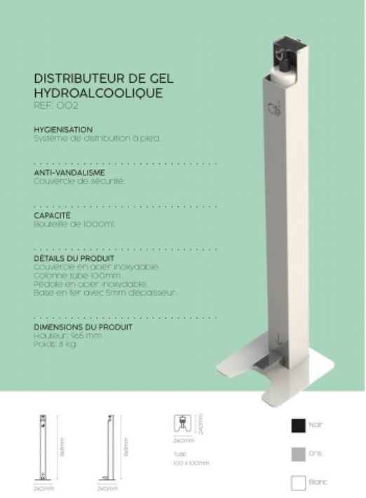 Distributeur de gel hydroalcoolique ref.002_0