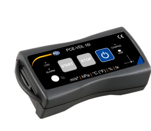 Enregistreur de données environnementales et vibrations PCE-VDL 16I - PCE Instruments - Température, Humidité, Luminosité, Accélération triaxiale_0