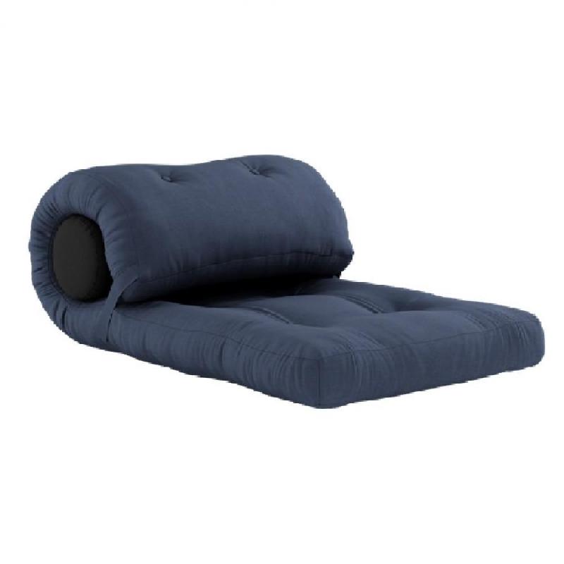 FAUTEUIL FUTON CONVERTIBLE WRAP COULEUR BLEU MARINE_0