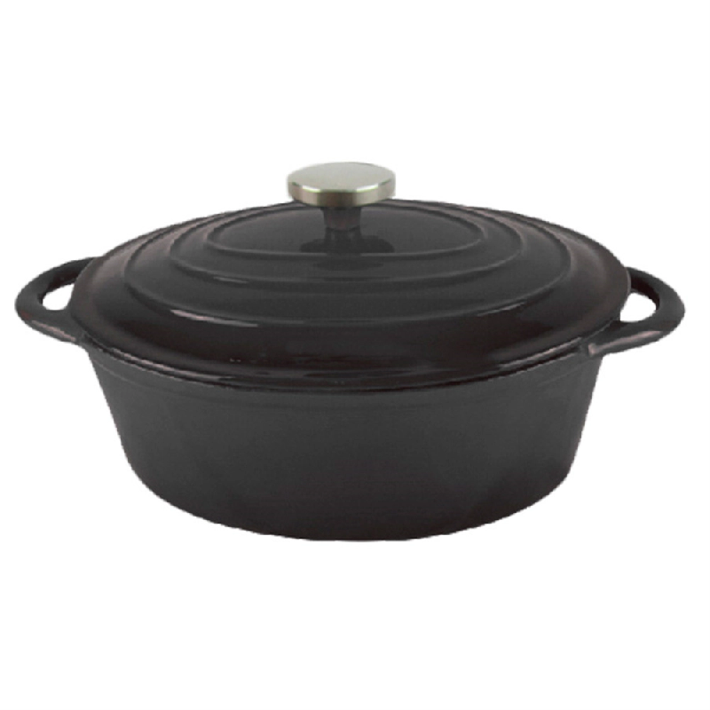 García de Pou Garcia de Pou 2 Unités - Cocotte Ovale Avec Couvercle 5,5 L 30 Cm Noir Fer - multi-matériau 198.79_0