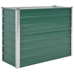 Helloshop26 - Jardinière lit surélevé plantes fleurs jardin acier galvanisé 100 x 40 x 77 cm vert 02_0001088 - 3000074471536_0