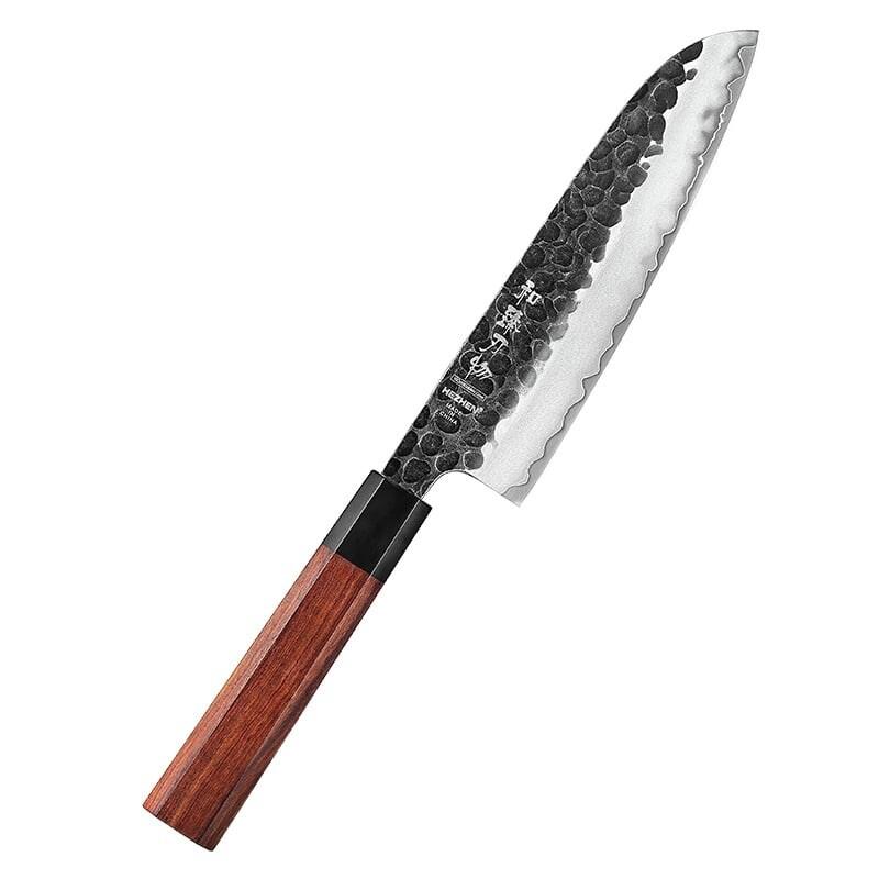 Hezhen - Couteau Santoku en acier composite - Série PM8S Retro - multicolore PM8S-RS_0