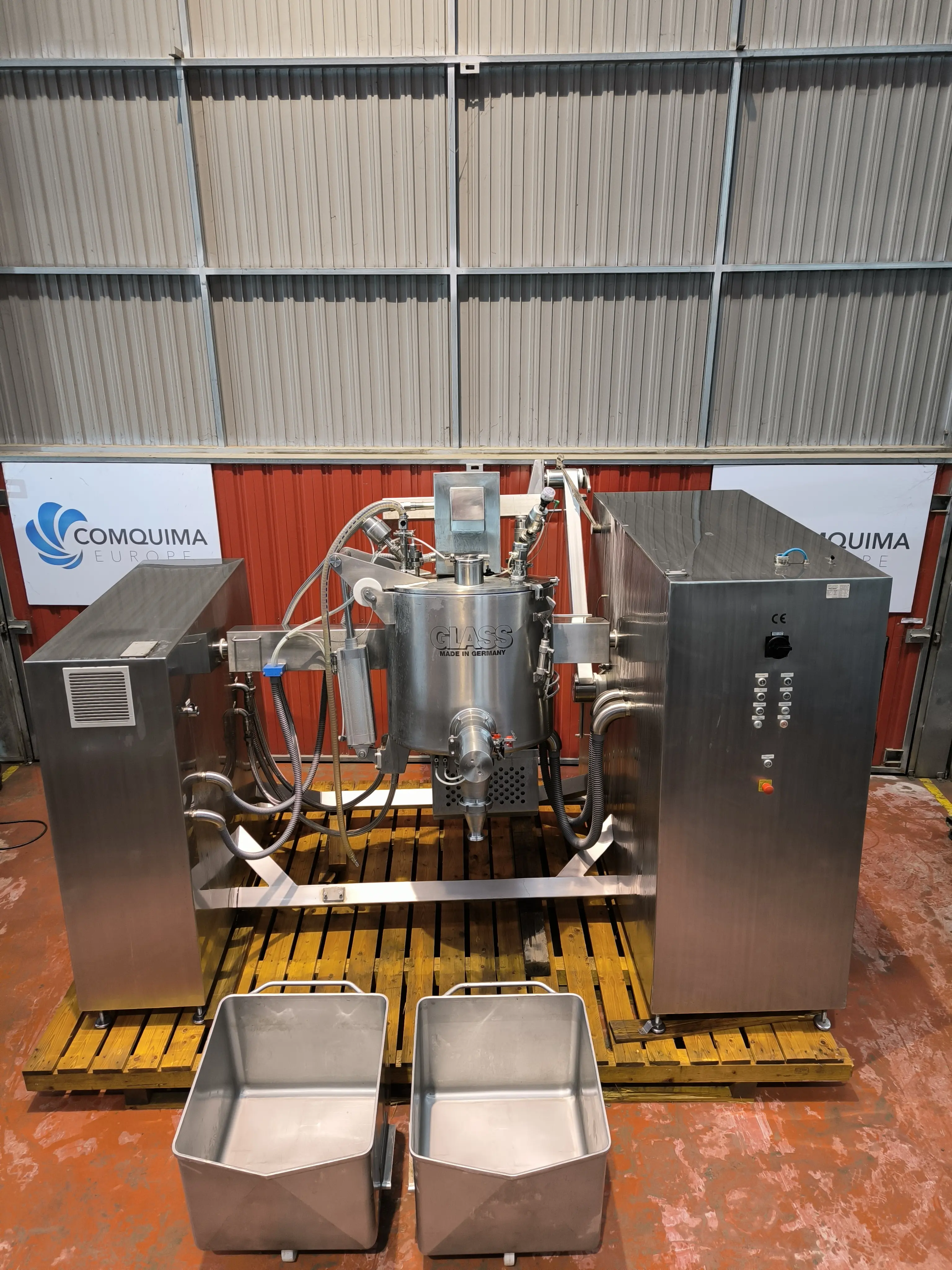 Mélangeur granulateur  inox 300 litres glass vas 300 avec agitateur, jaquette et cadres électriques - C13673_0