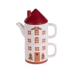 Mug avec théière cheminée 55 cl -  Multicolore Rond Pierre Table Passion 17x10 cm - multicolore pierre 3106232100284_0