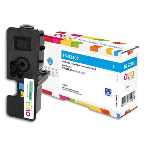 Toner compatible OWA Kyocera TK-5230 cyan - 2200 pages - remanufacturé certifié DIN33870-2_0