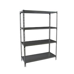 PROREGAL Étagère pour charges lourdes MID METAL SHARK | HxLxP 150x120x50cm | Charge du compartiment 200kg | anthracite - gris métal PR_RS138-43_0