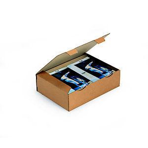 RAJA Boîte d'expédition brune en carton simple cannelure - L.Int. 43 x l.30 x H.12 cm - Lot de 50_0