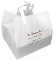 Sacs et sachets plastiques traiteur - Sac bretelle plastique blanc haute densité - Plusieurs tailles disponibles_0