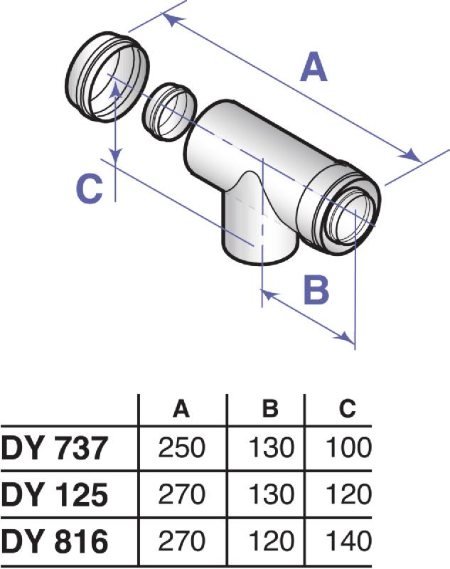 Té de visite alu/pps - diamètre 80/125 mm - réf 84887525 - pour ventouse chaudière NEOVO ECONOX EFU C_0