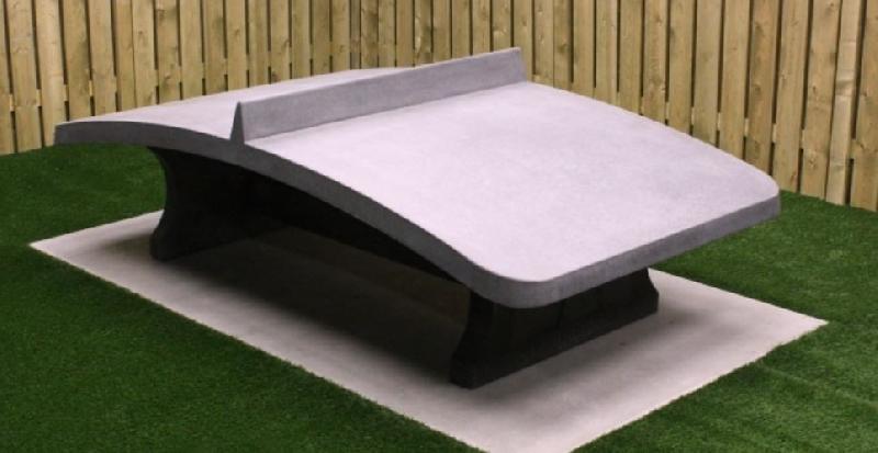 Table Footvolley en béton - Anthracite - Design chic et résistante - Pour établissements scolaires, parcs, jardins, clubs de sport_0