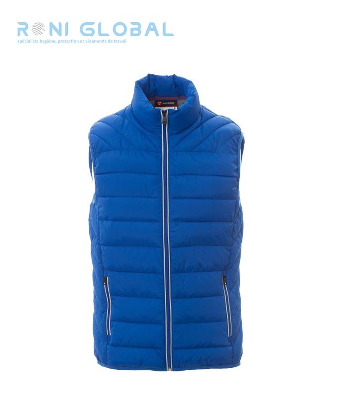 Doudoune / Gilet de travail homme imperméable, anti-froid, coupe droite en nylon matelassé polyester avec 2 poches - TIME PAYPER_0