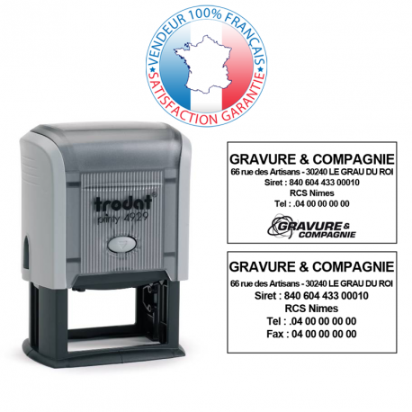 Tampon encreur Trodat Printy 4929 - empreinte personnalisable 6 lignes 50 x 30 mm - Réf : 012-trodat-printy-4929_0