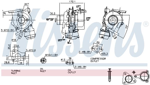 Turbocompresseur - suralimentation - NISSEN FRANCE 93425 - neuf et d'origine_0