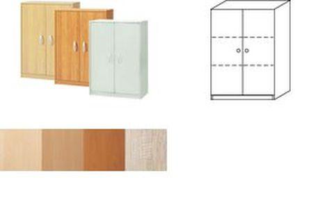 Welle Armoire JOBEXPRESS - 2 étagères - imitation bois - L 800 mm - normes 68 857 et 68 861_0