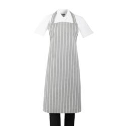 Whites Chefs Clothing Tablier bavette rayé gris et blanc Whites - BA111_0
