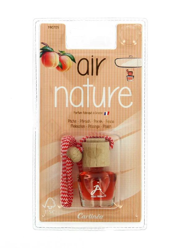 Désodorisant pour véhicule Air Nature Carlinéa - Flacon en verre senteur pêche_0