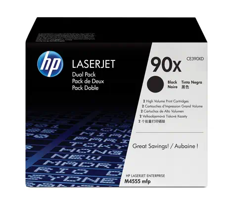 90X pack de 2 toners LaserJet noir grande capacité authentiques_0