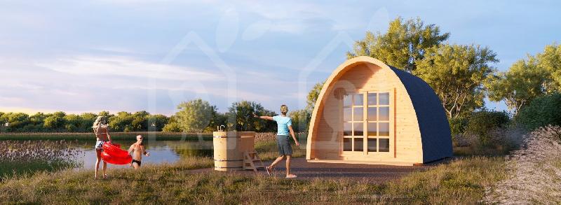 Abri de jardin Bretagne 12m² (3x4) - Pin nordique naturel - Épaisseur 28mm - Plancher inclus_0