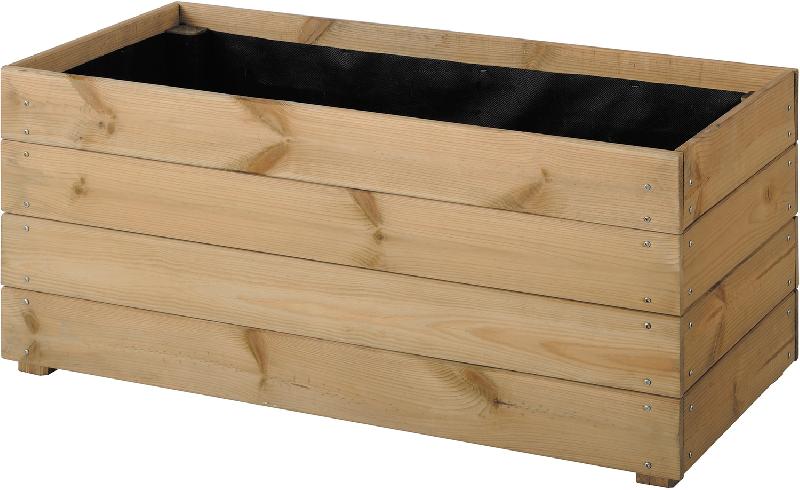 Bac rectangulaire ESSEÑCIA 40 cm - pin traité FSC - 92L - modulable et combinable_0