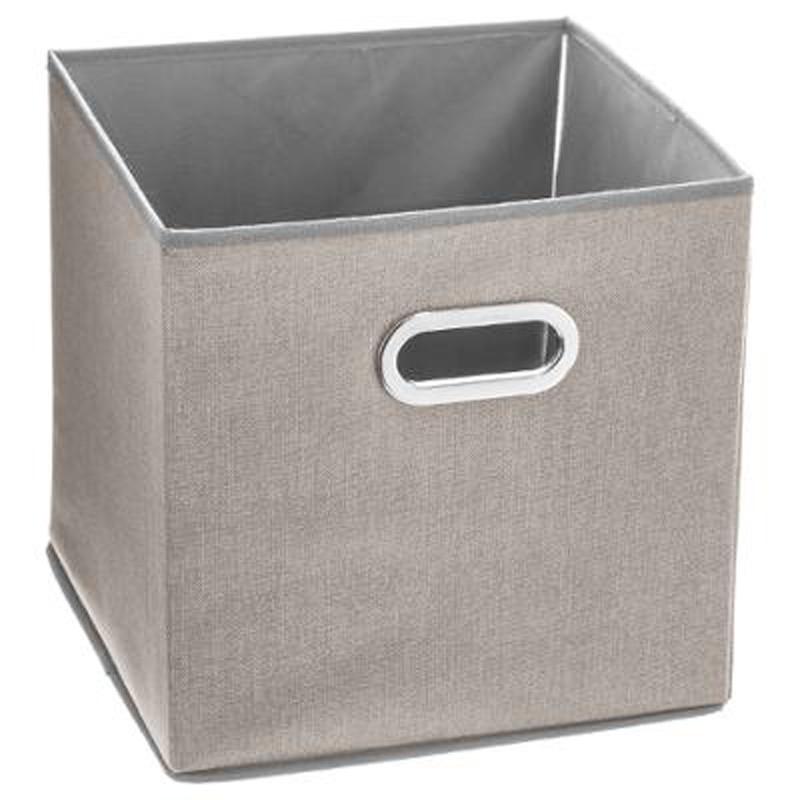 Boîte de rangement pliable premium 31x31cm beige - Paris Prix - effet chiné et pratique_0