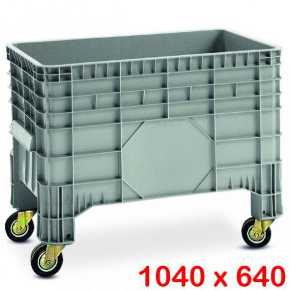 Caisse-palette plastique légère 285 L - pieds ou roues - robuste et ultra-résistante_0