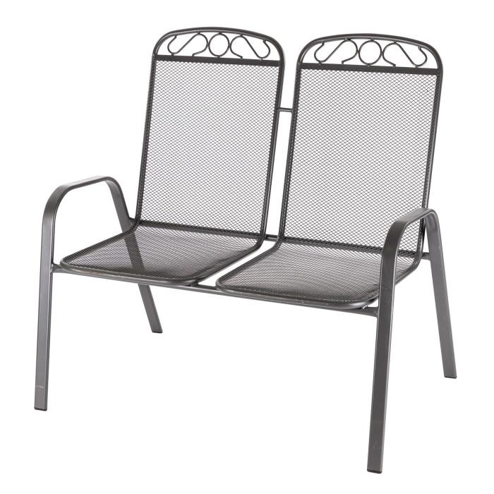 Chaise double de jardin en métal maillé 'virginia'_0