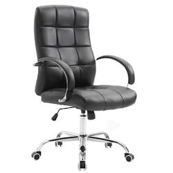 CLP Fauteuil de bureau Mikos en similicuir Noir - noir polyester 19410201_0