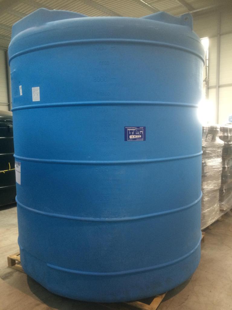 Cuve à eau 10 000 L en PEHD - stockage d'eau de pluie - verticale Ø2,30m x H2,65m_0
