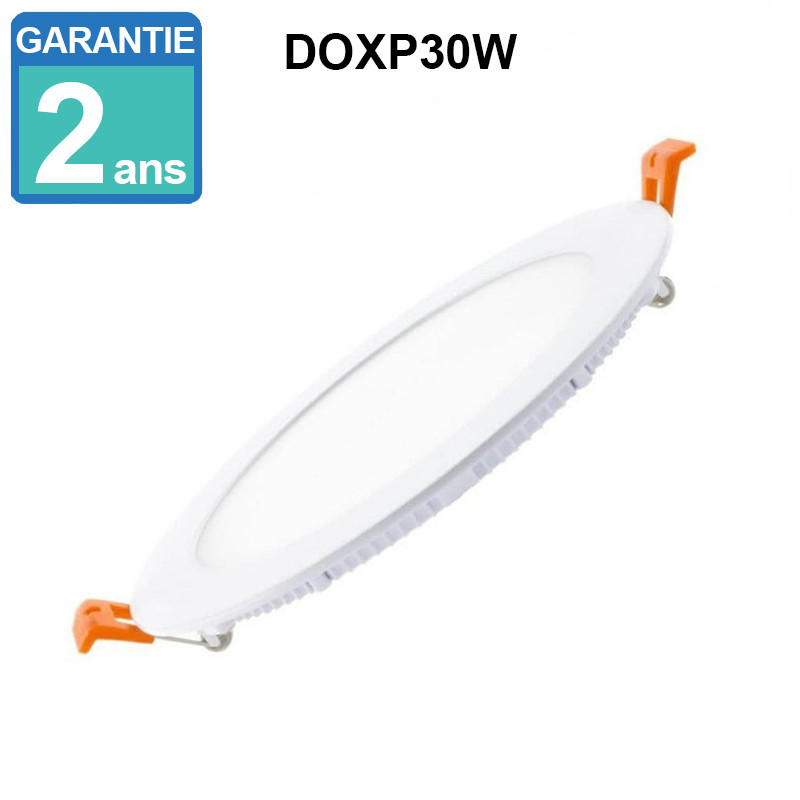 Downlight LED rond 30W - Angle d'ouverture 120° - Réf DOXP30W4K - Aluminium ultraplat avec transformateur inclus_0