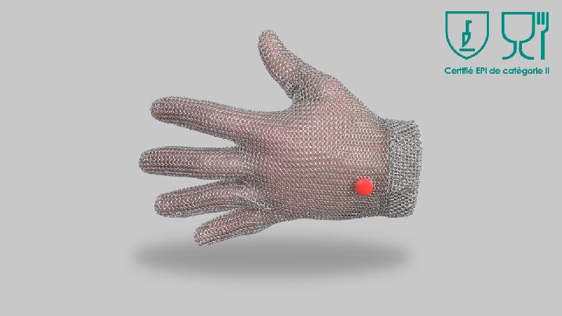 Gants réversibles sans manchette cotte de maille inox agro-alimentaire WILCO fabriqués en France - GCMWLINX-MN00/D_0