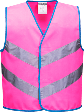 Gilet junior couleur brillante rose jn15, m_0