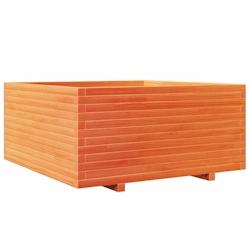 Helloshop26 - Jardinière bac lit surélevé plantes fleurs terrasse jardin cire 100 x 100 x 49,5 cm bois de pin massif marron 02_0038423 - 3000217665945_0