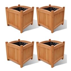 Helloshop26 - Jardinière lit surélevé plantes fleurs jardin 4 pièces 30 x 30 x 30 cm 02_0001332 - 3000077031539_0