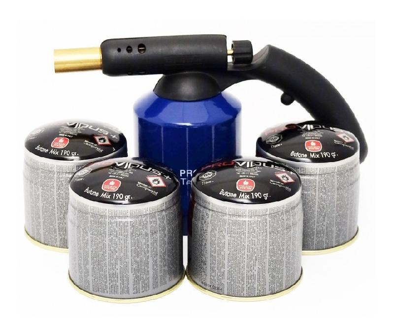 Lampe à Souder CEVAL PRO 200 - Allumage Piézo + 2 Cartouches Gaz 190g - Température 1750°C