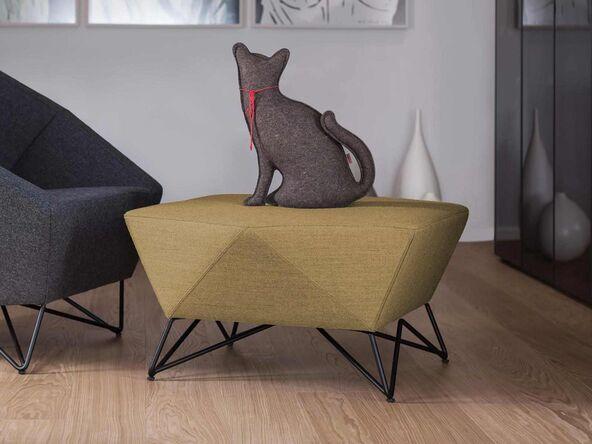 Pouf 3angle large surface d'assise et grands de coloris de tissu_0