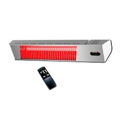 MPC MALAGA Chauffage infrarouge 2000W, réglable, télécommande, ondes courtes IR-A, design élégant, grille de protection, affichage LED. - acier M_0