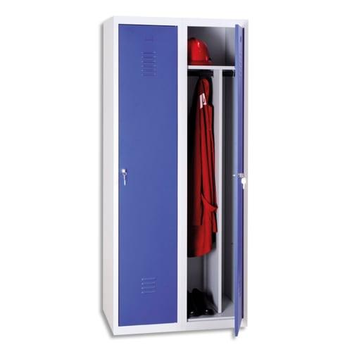 Mt international vestiaire industrie sale élément suivant en acier gris bleu, l40 x h180 x p50 cm_0