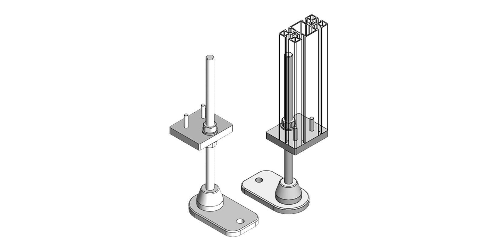 Pieds réglables pour profilé aluminium_0