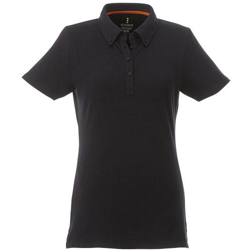 Polo boutonné manches courtes femme Atkinson - tissu extensible 95% coton 5% élasthanne - 200 g/m²_0