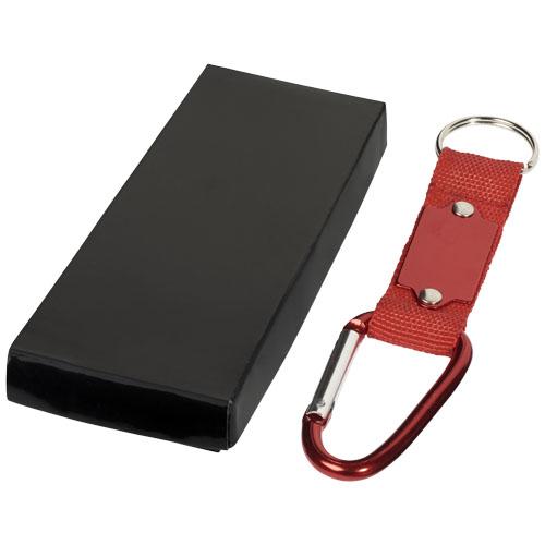 Porte-clés mousqueton Strap 11811602 - aluminium avec plaque métallique, livré dans coffret noir_0