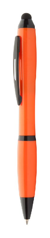 Stylo à bille stylet - plastique orange - encre bleue - 10,5 g_0