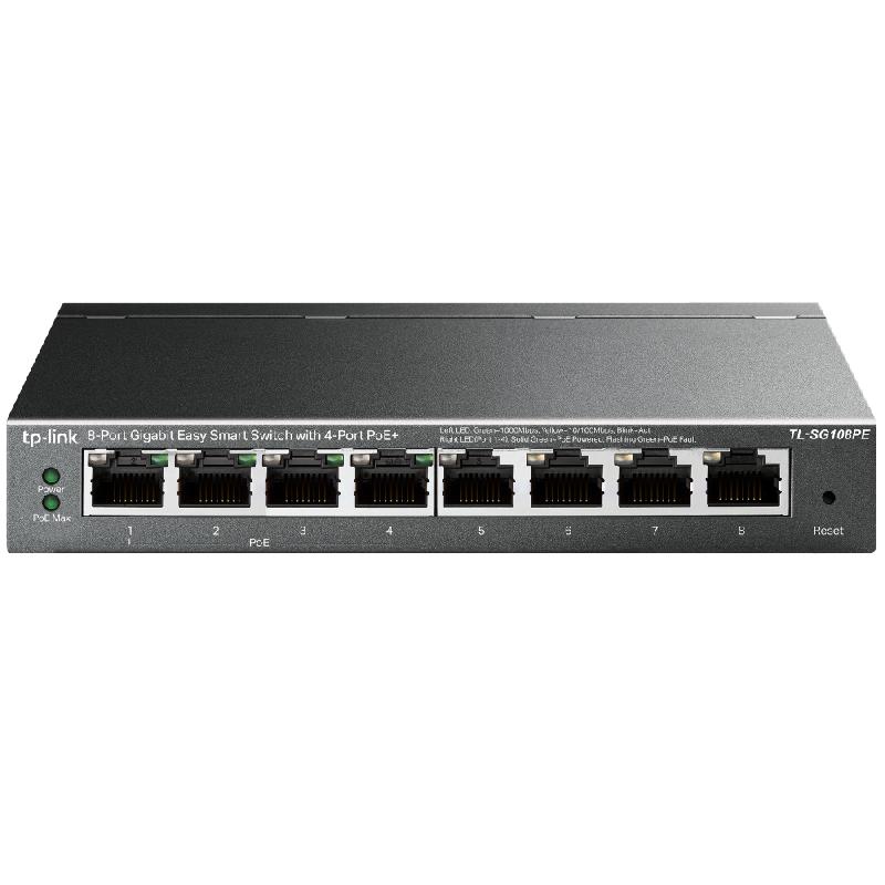 TP-Link TL-SG108PE commutateur réseau Non-géré L2 Gigabit Ethernet (10/100/1000) Connexion Ethernet, supportant l'alimentation via ce port (PoE) Noir_0