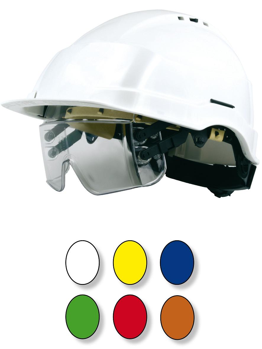 Casque de chantier avec lunette integree_0